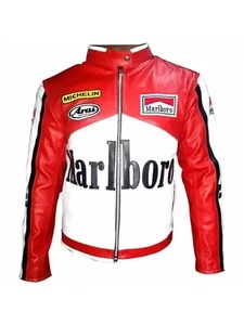 Chaqueta de Cuero para Motociclista Marlboro para Hombre - Product Image 1