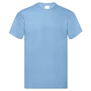 Camisetas de manga corta de cuello redondo de algodón liso para hombre de alta calidad con estampado de logotipo personalizado transpirable de secado rápido al por mayor informales regulares - Product Image 1