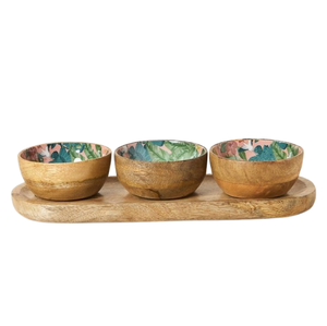 New Style Dry Fruit Serving Tray With Bowls <b>Ramadan</b> Decor Homeware Hotel Restaurant Wooden Nut Server <b>Chocolate</b> Bowl - Product Image 1