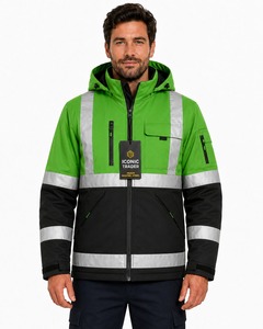Sample Available Reflector <b>Jackets</b> Winter Safety Reflective Road Safety Hi Vis <b>Jacket</b> Custom Logo Plus Sized Men Safety <b>Jacket</b> - Product Image 1