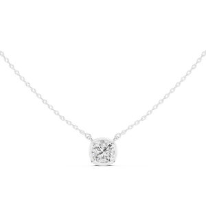 Pendentif solitaire en diamant de laboratoire taille coussin, or massif 10K 14K 18K, bijoux fins pour femme, accessoires, cadeau, chaîne incluse - Product Image 5