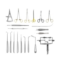 Kit d'instruments de microchirurgie du glaucome Azicon en acier inoxydable : Ciseaux, pinces et spéculum pour trabéculectomie ophtalmique