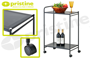 Vente en gros Chariot de service de cuisine pliable à 2 niveaux Plate-forme de meubles de rangement de qualité pour la maison Fabricant OEM de Taïwan - Product Image 6