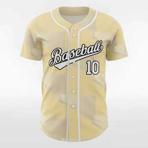 Camiseta de Béisbol Personalizada para Hombre, Manga Corta, Amarilla, con Estampado Sublimado, Transpirable, de Poliéster, Talla Adulto, Corte Regular 2026 - Product Image 1