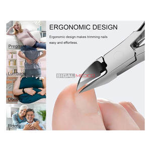 Coupe-ongles de podiatre pour ongles incarnés épais, robuste, en acier inoxydable, à mâchoires larges, pour hommes, seniors, pédicure, doigts et bébés - Product Image 2