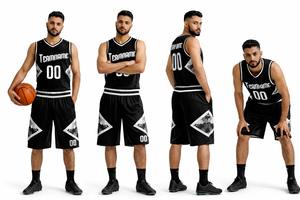 Uniforme de Baloncesto Unisex Más Vendido, 100% Poliéster, Conjuntos Deportivos con Logotipo Personalizado, Ropa Deportiva Transpirable para Equipos, Tallas Grandes, Pantalones Cortos - Product Image 2