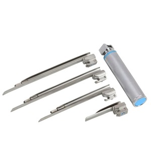 ชุดเครื่องมือส่องกล่องเสียงแบบ LED สแตนเลสสตีล ได้รับการรับรองมาตรฐาน CE พร้อมใบมีดตรง 4 ใบ สำหรับการใส่ท่อช่วยหายใจในโรงพยาบาลและสัตว์ โดย Tegra - Product Image 3