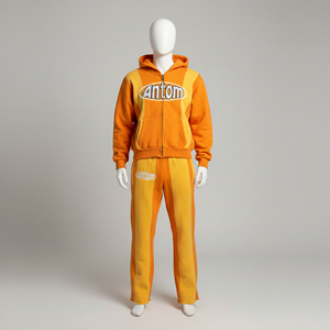 New Tracksuit <b>Men</b> Sportswear Sets Fleece Thick Hoodie Pants Sporting Suit 3D Puff Print Sweatsuits - Product Image 2