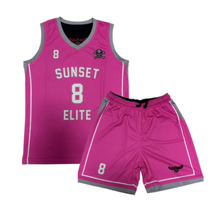 Cheap Reversible Sublimation Youth <b>Kids</b> Basketball Jersey Wear With Shorts Double-Sided Two Side Set Turquoise Black White - Product Image 3