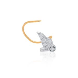 Piercing de Nariz de Oro Rosa con Diamante Natural, Tamaño Regular, Joyería Fina para Mujer, Oro Real, Piedra Única, Ligero, para Uso Diario - Product Image 5