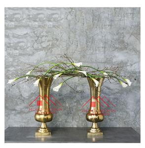 โต๊ะอะลูมิเนียมพร้อมแจกันโลหะทำมือสำหรับตกแต่งงานแต่งงาน แจกันขายดีที่สุดในราคาขายส่ง - Product Image 1