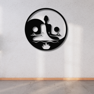 Silueta Minimalista de Buda en Metal para Colgar en la Pared, Arte Decorativo para Decoración del Hogar de Inspiración Zen Contemporánea, Precio de Exportación - Product Image 4