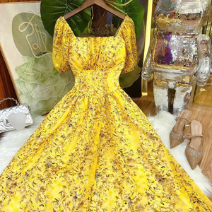 Elegante Vestido Largo de Seda para Mujer, Modelo 2026, Manga Corta, Estilo Informal, Natural, Formal, para Diversas Ocasiones - Product Image 1