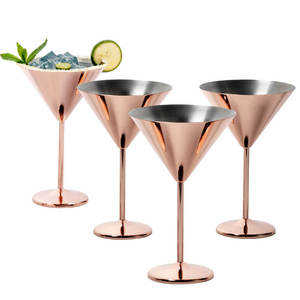 Direct Factory Sale Elegant Stainless Steel <b>Wine</b> <b>Goblet</b> Martini Cocktail Glass Rose Gold Silver for Parties Clubs Pubs Hotels - Product Image 6
