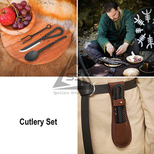 Unique Design High Quality Hand Forged Carbon Steel Camping Cutlery <b>Set</b>-Sustainable Lightweight Durable - Product Image 4