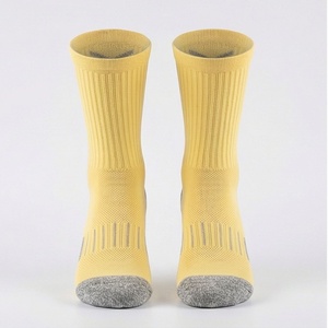Yellow Crew <b>Socks</b> Breathable Spandex Polyester <b>Running</b> <b>Socks</b> for Adults Summer Athletic Sport Use - Product Image 1
