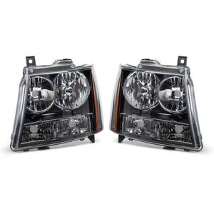 2007-2014 Chevy Avalanche Tahoe Suburban Headlamps Amber Corner Black LED Lights Fit for All Models - Product Image 2