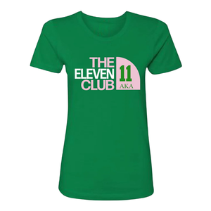 5.AKA The Eleven Club 11 Camiseta verde de algodón premium con cuello redondo, manga corta, suave, transpirable, informal, para mujer - Product Image 1