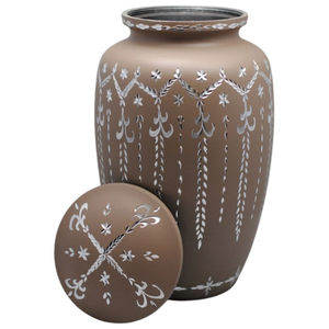 Urne funéraire en métal argenté de qualité supérieure pour adulte, élégante et décorative, conteneur commémoratif pour cendres humaines, prix abordable - Product Image 6