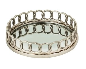 Elegant Metal Serving <b>Tray</b> with Modern Texture for Home and Hospitality Uniquely Made By S AND SONS INTERNATIONAL - Product Image 5