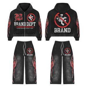 Chándal de invierno para hombre, talla grande, 2026 |   Diseño de Serigrafía en Negro |   Cómodo y Transpirable, Personalizado OEM - Product Image 1