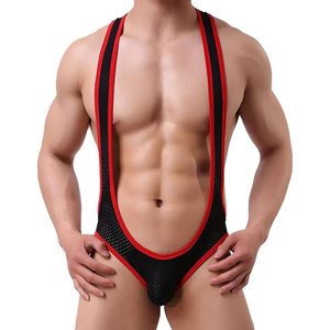 Sous-vêtement Jockstrap pour homme, justaucorps, combinaison, maillot de lutte, body string extensible, doux, respirant, élastique, coupe ajustée, toucher confortable - Product Image 1