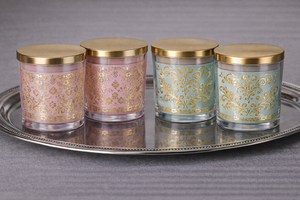 Pot à bougie en verre pour cire, support votif, résistant à la chaleur, fait main, 200 ml, impression offset droite, décoration de Noël pour la maison, coffret cadeau - Product Image 3