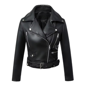 Slim Fit Ladies PU Leather <b>Biker</b> <b>Jacket</b> Easy to Wear Casual <b>Jacket</b> in Every Color Women's Every Size Available Reasonable Price - Product Image 3