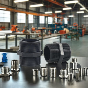 Conexión de Tubería de PVC de Bajo Costo C-Way, Fabricación OEM/ODM, Superficie Lisa, Rosca Macho BSP de Plástico, Niple Hexagonal para Suministro de Agua - Product Image 3