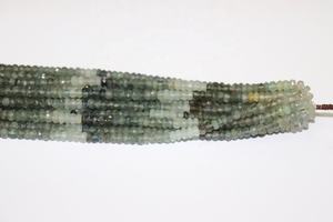 Perles Rondelle à facettes aigue-marine 3-4mm 13 pouces brin de pierres précieuses naturelles pour la fabrication de bijoux - Product Image 3