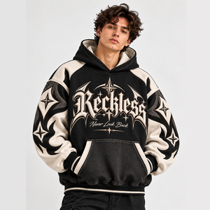 Sudadera con Capucha Oversize de Algodón 100% para Hombre, Estilo Urbano, Invierno, Paneles de Alta Calidad y Tela Negra, Precio Económico - Product Image 3