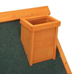 Cuccia per Cani in Legno Arancione con Porta in PVC e Tetto in Asfalto per Uso Interno/Esterno, Taglia Piccola/Media per Cuccioli - Product Image 4