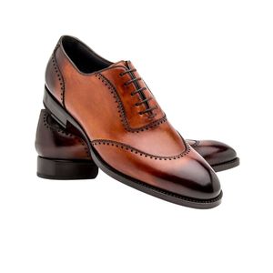 Zapatos de Vestir de Cuero para Hombre, Punta Redonda, Lujosos, Formales, Cómodos, con Cordones, para Ceremonia, Fabricante OEM - Product Image 4