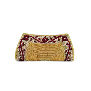 Elegant Evening Hand Embroidered Silk <b>Clutch</b> Bag Envelope Design Luxury Party <b>Wedding</b> Handbag at Best Price Offer - Product Image 4