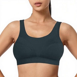 <b>High</b> Quality Longline Strappy <b>Top</b> Square Neck Yoga Sports Bra Vest Breathable <b>High</b> for Fitness Removable Chest Pad - Product Image 4
