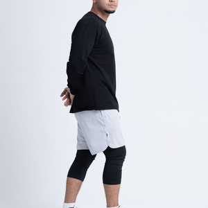 Shorts Awrah 2026 pour hommes, couleur unie, séchage rapide, avec poches, taille mi-haute, décontractés, sportifs, taille élastique, tissés - Product Image 3