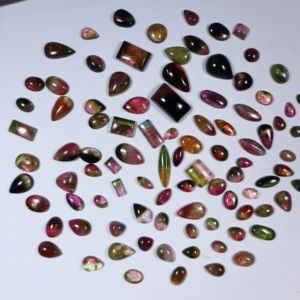 Lote de Turmalina Bicolor Natural en Forma de Cabujón, Gemas Sueltas de Alta Calidad para Joyería, PANJSHIR GEMS - Product Image 5