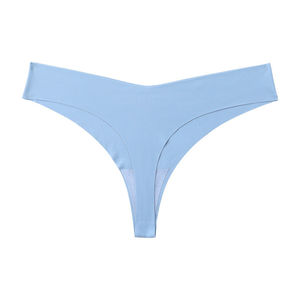Tanga de cintura baja de color liso para mujer, sexy, acanalada, para uso diario, ropa interior femenina de moda económica - Product Image 3
