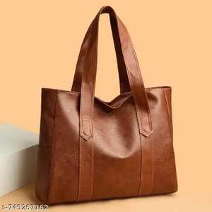 Bolso Tote Casual de Cuero Genuino para Mujer, Gran Capacidad, Parte Superior Abierta, Correa para el Hombro, Estilo Clásico, Uso Diario - Product Image 3