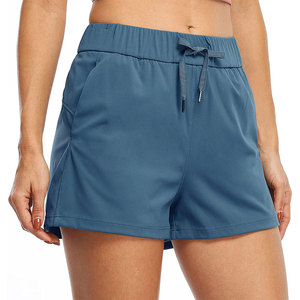 <b>Women</b> High Waist Drawstring <b>Shorts</b> High Quality Solid Color Quick Dry Breathable Spandex Polyester Soft & Comfortable Gym <b>Short</b> - Product Image 4