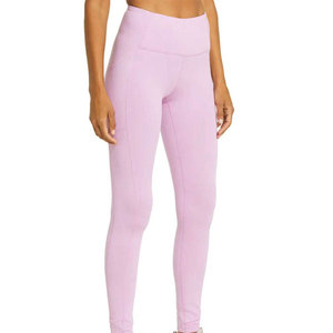 Prix de gros Leggings de yoga pour femmes, motif uni, haute qualité, anti-plis, sur mesure, résistants, taille élastique - Product Image 3