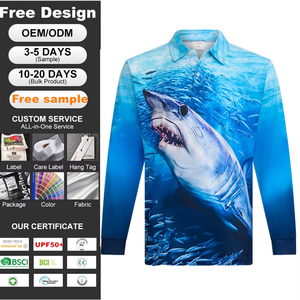 Custom Fishing-<b>shirt</b> UV Protection UPF 50 Performance Fishing Wear Quick Dry Long-sleeved Performance polo collar Fishing <b>Shirts</b> - Product Image 1