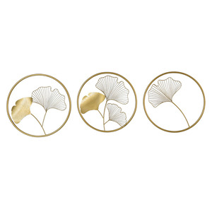 Modern Metal <b>Wall</b> <b>Decor</b> Luxury Gold Teal <b>Leaf</b> <b>Wall</b> Art Sculpture Botanical Hanging Hanging Accent for Living Room Home <b>Decor</b> - Product Image 2