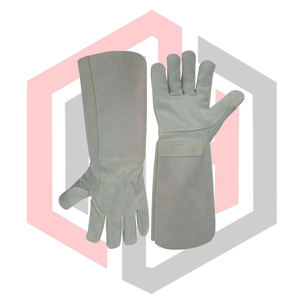 Guantes de Soldadura Hechos de Cuero Vacuno, Refuerzo en Palma, Pulgar e Índice, Puño de Seguridad, Protección Anti-Calor y Anti-Corte, Personalizables - Product Image 4