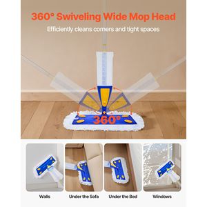 Mop Spray Easy Mop con 3 Panni Lavabili, Serbatoio d'Acqua Ricaricabile da 27oz, Mop in Microfibra per Pulizia a Secco e Umido, Confezione in Scatola - Product Image 4
