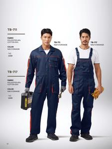 [T-BUC} OEM/ODM Marca Coreana TB-717, Overol de Trabajo Industrial de Poliéster y Algodón, Uniforme de una Pieza - Product Image 2