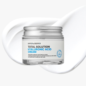 Differ&Deeper Total <b>Solution</b> Hyaluronic Acid Cream 70ml Deep Hydration Face Moisturizer Dewy Skin K-Beauty Korean <b>Derma</b> Skincare - Product Image 4