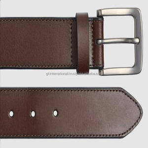 Cinturón informal de cuero de moda para hombre de grano completo con hebilla de una sola punta de bronce disponible en todos los tamaños y colores personalizados - Product Image 3