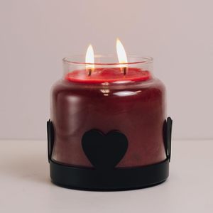 Modern Polished Black Metal Eco Friendly Durable Heat Resistant Heart Tea Light Holder 16 Oz. 24 Oz. <b>Candles</b>-Christmas Birthday - Product Image 5
