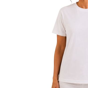 Camiseta Blanca Personalizada para Mujer con Estampado Gráfico de Gato, Manga Corta, Cuello Redondo, Top Informal de Tela Suave, Ropa de Moda de Verano - Product Image 3